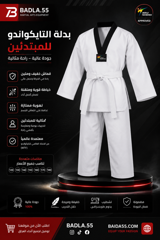 بدلة تايكواندو(للمبتدئ)