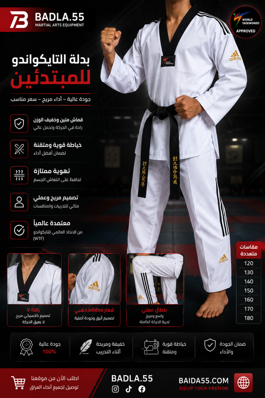 بدلة تايكواندو(اديداس)